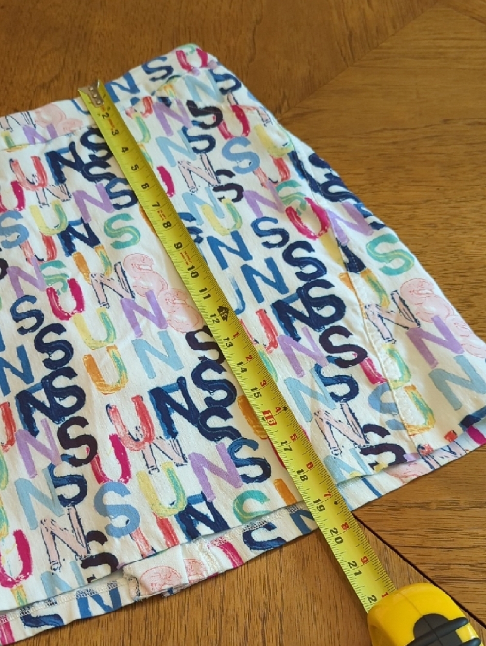 Colorful SUN Print White Skort Summer Vibes - Picture 6 of 7